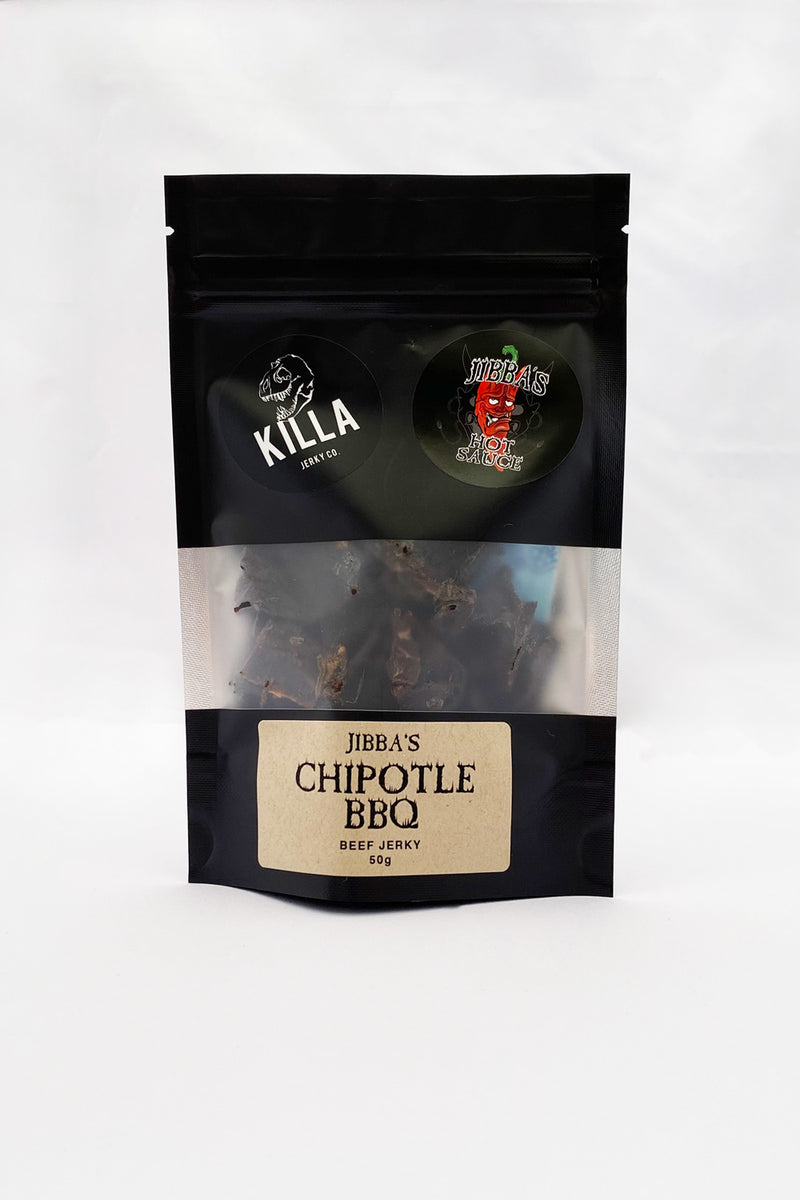 JIBBA'S CHIPOTLE BBQ BEEF JERKY Killa Jerky Co.