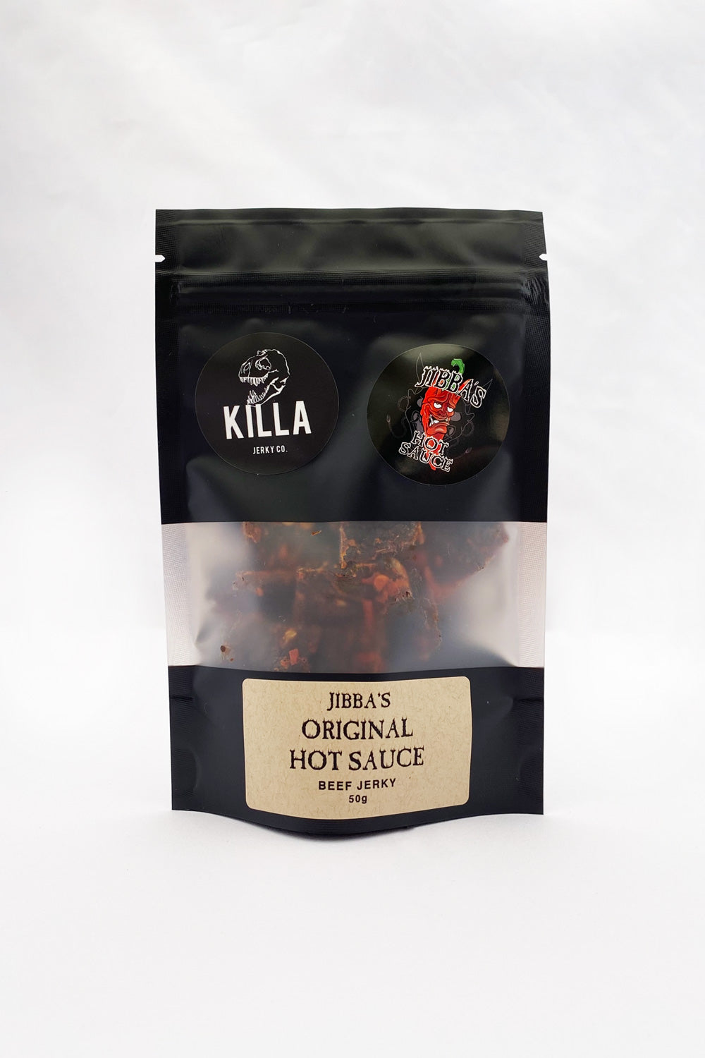 JIBBA'S ORIGINAL HOT SAUCE BEEF JERKY Killa Jerky Co.