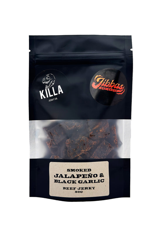 SMOKED JALAPEÑO & BLACK GARLIC BEEF JERKY